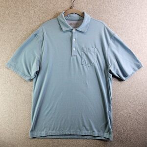 Onward Reserve Shirt Mens L Blue Striped Golf Polo Jersey Knit Office Preppy